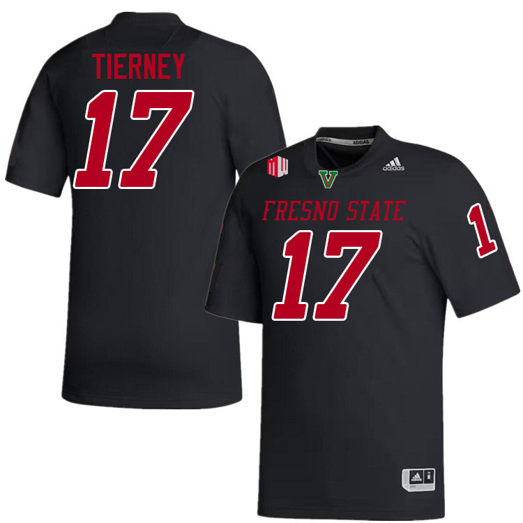 Fresno State Bulldogs #17 Ethan Tierney College Football Jerseys Stitched-Black Fresno State Bulldogs #17 Ethan Tierney College Football Jerseys Stitched-Black